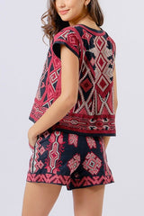 Pre-order Katya Top, Blk Crimson