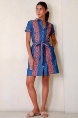 Brianne Dress, Chamb Papaya