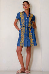 Brianne Dress, Chamb Mango