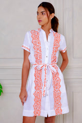 Brianne Dress, White Papaya