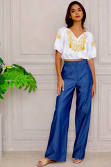 Kira Linen Top, Mango