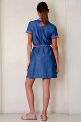 Brianne Dress, Chamb Papaya