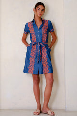 Brianne Dress, Chamb Papaya