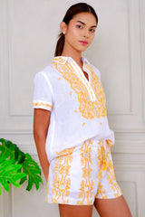 Delfina Top, White Mango