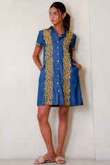 Brianne Dress, Chamb Mango