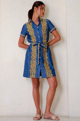 Brianne Dress, Chamb Mango