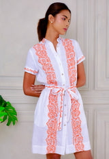 Brianne Dress, White Papaya