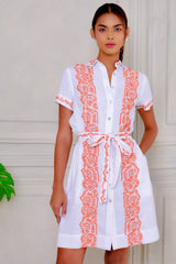 Brianne Dress, White Papaya