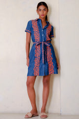 Brianne Dress, Chamb Papaya