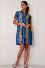 Brianne Dress, Chamb Mango