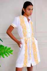Brianne Dress, White Mango