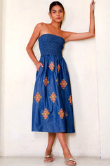 Marnie Tube Dress, Chamb Mix