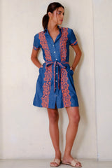 Brianne Dress, Chamb Papaya