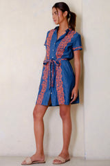 Brianne Dress, Chamb Papaya