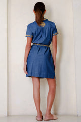 Brianne Dress, Chamb Mango