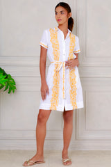 Brianne Dress, White Mango