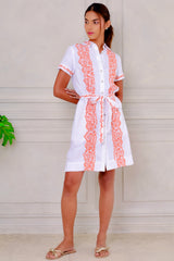 Brianne Dress, White Papaya