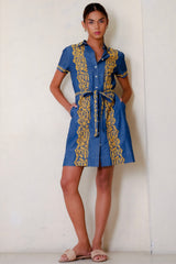 Brianne Dress, Chamb Mango