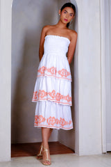 Stella Dress, White Papaya