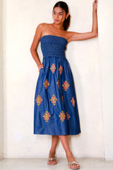 Marnie Tube Dress, Chamb Mix