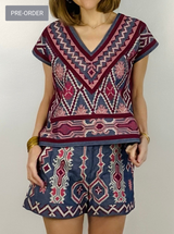 Pre-Order Katya Top, Chamb Berry