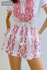 Pre-order Cabana Shorts, Wht Red