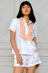 Delfina Top, White Melon