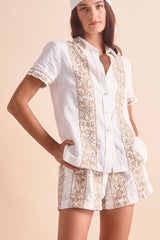 Pre-Order Maxine Shirt, Wht Khaki