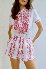 Pre-order Cabana Shorts, Wht Red