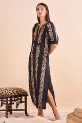 Ines Dress, Blk Khaki