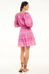 Marga Dress, Ikat Pink