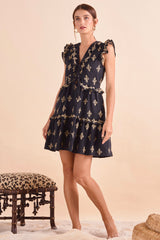 Willow Dress, Blk Khaki