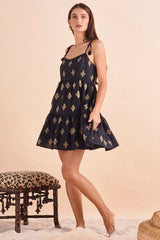 Lara Dress, Blk Khaki