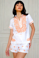 Delfina Top, White Melon