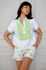 Delfina Top, White Kiwi