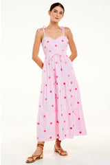 Adela Dress, Pink Stripe