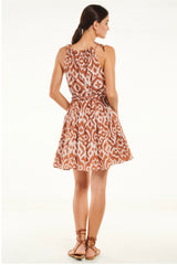 Solenne Dress, Ikat Mocha