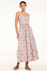 Adela Dress, Mocha Stripe