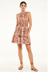 Solenne Dress, Ikat Mocha