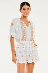 Sonia Shorts, Ivory Bronze