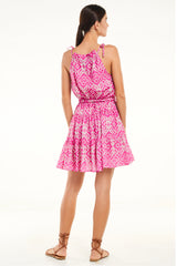 Solenne Dress, Ikat Pink