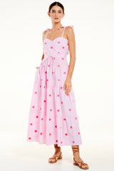 Adela Dress, Pink Stripe