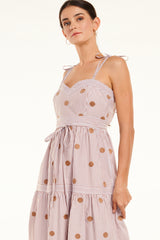 Adela Dress, Mocha Stripe