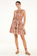 Solenne Dress, Ikat Mocha