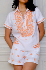 Delfina Top, White Melon