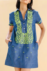 Dolores Barong Dress, Kiwi