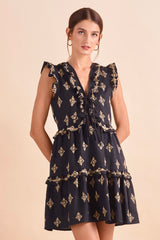 Willow Dress, Blk Khaki