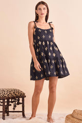 Lara Dress, Blk Khaki