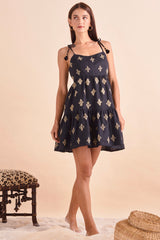 Lara Dress, Blk Khaki