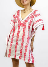 Pre-Order Sheila Caftan, White Coral